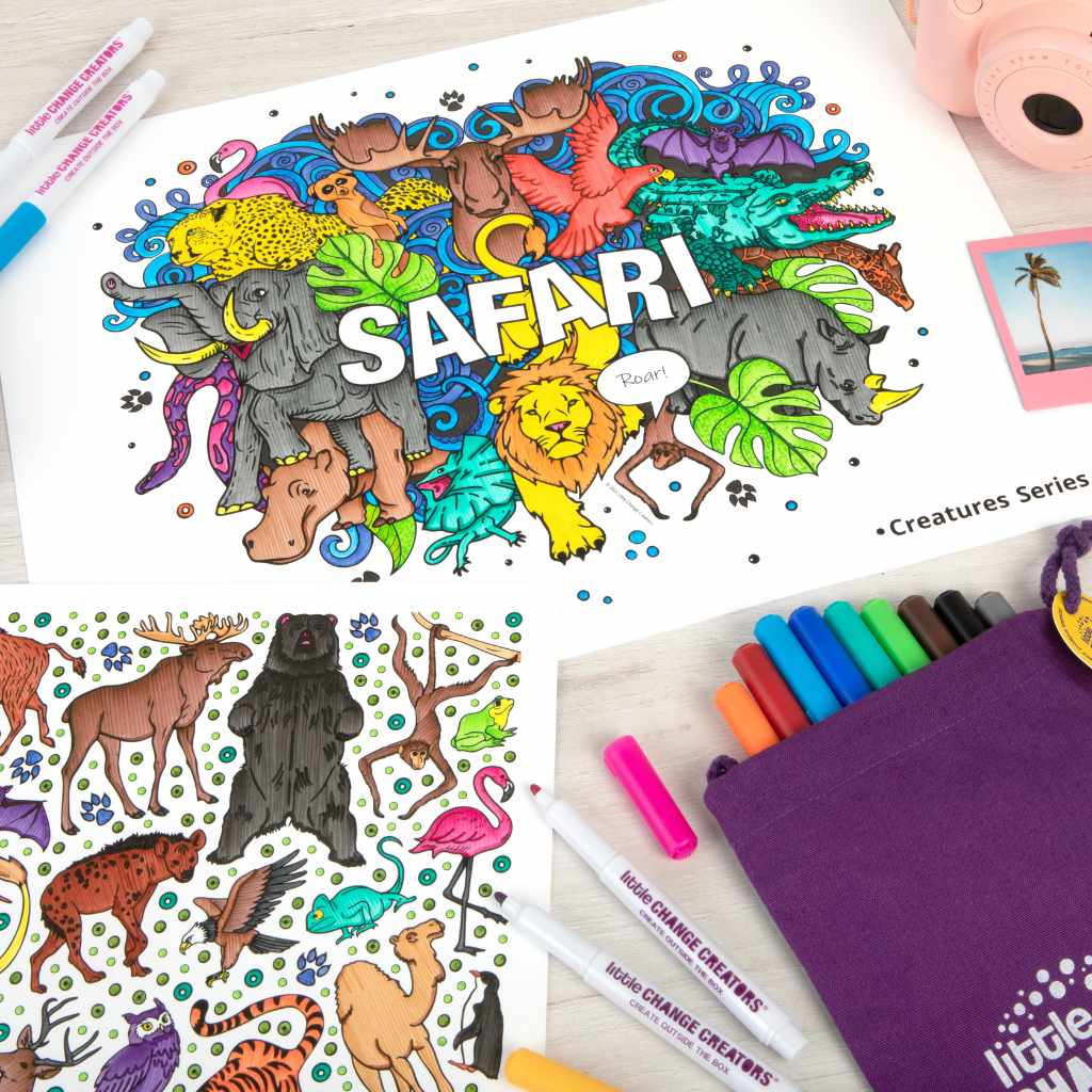 SAFARI Re-FUN-able™ Colouring Set