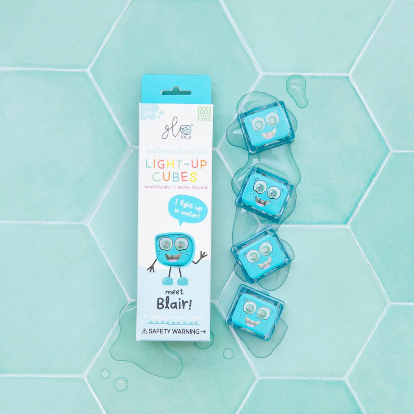 Glo Pals Water Activated Light-Up Cubes - Blair (Blue)
