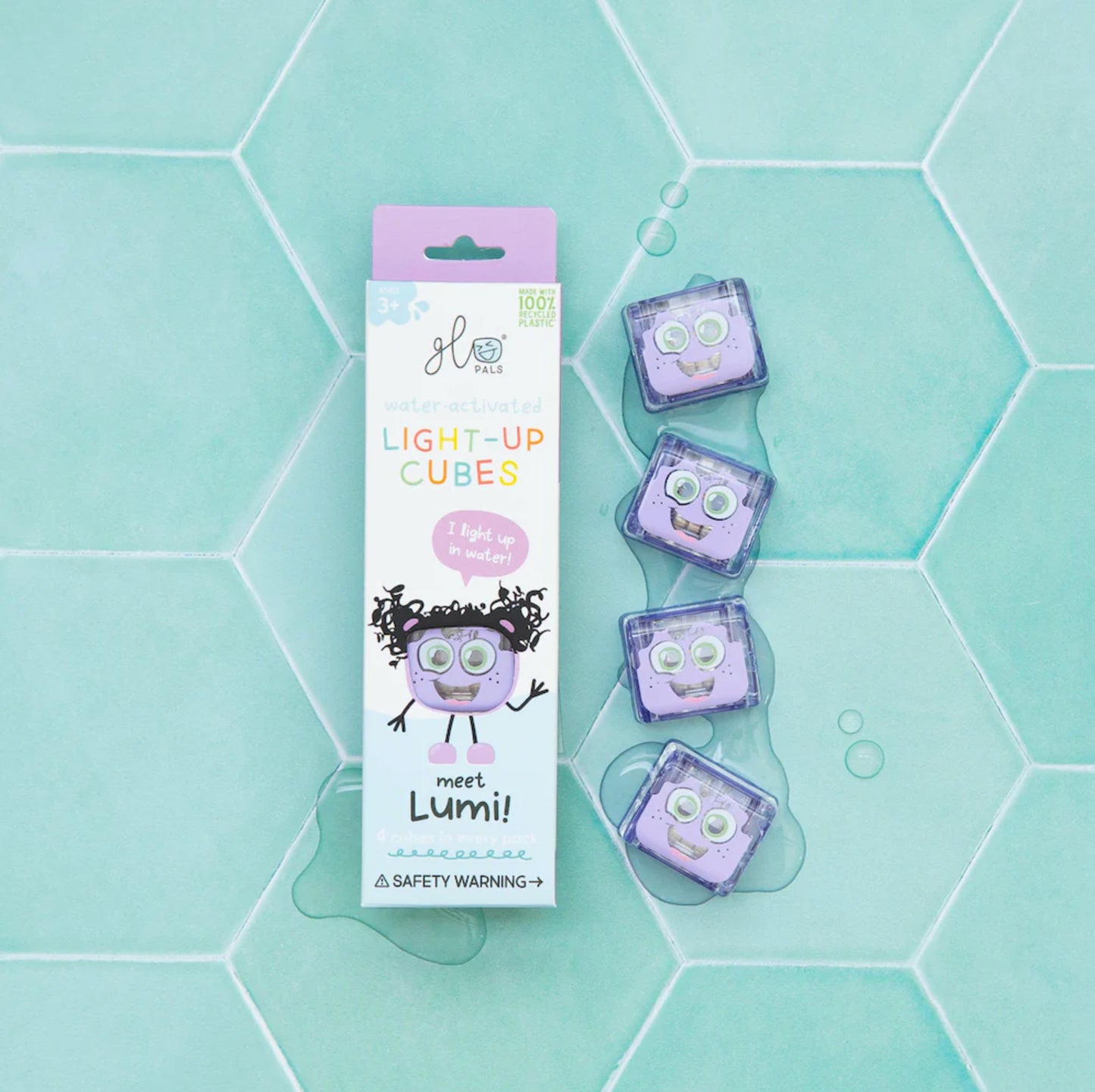 Glo Pals Water Activated Light-Up Cubes - Lumi (Purple)