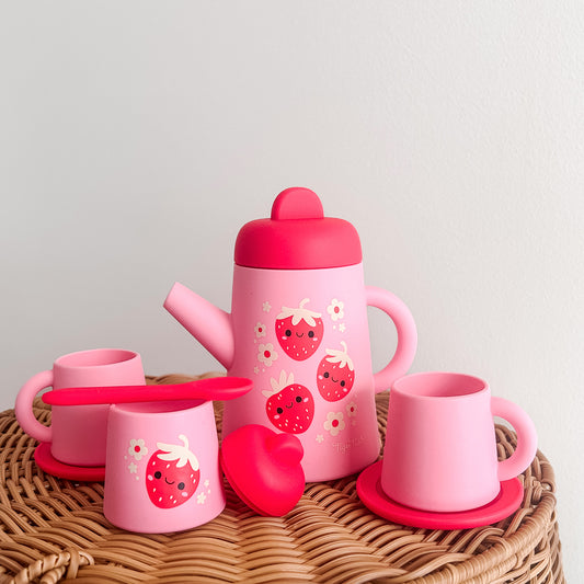 Silicone Tea Set - Strawberry Patch