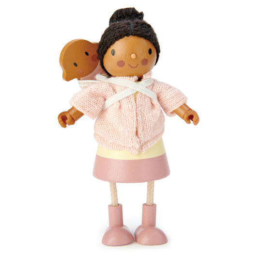 Mrs. Forrester & Her Baby - Wooden Doll