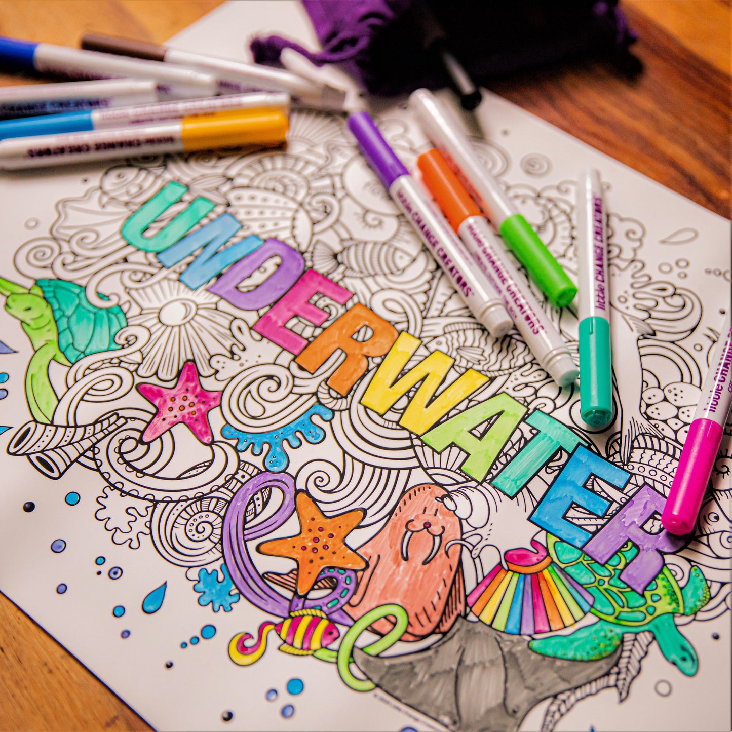 UNDERWATER Re-FUN-able™ Colouring Set