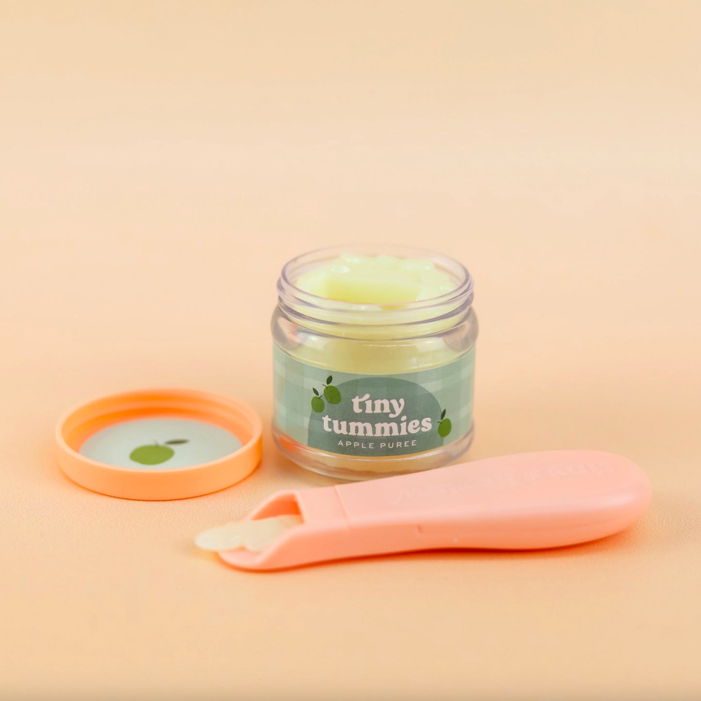 Tiny Tummies Food Jar & Spoon Set - Apple Puree