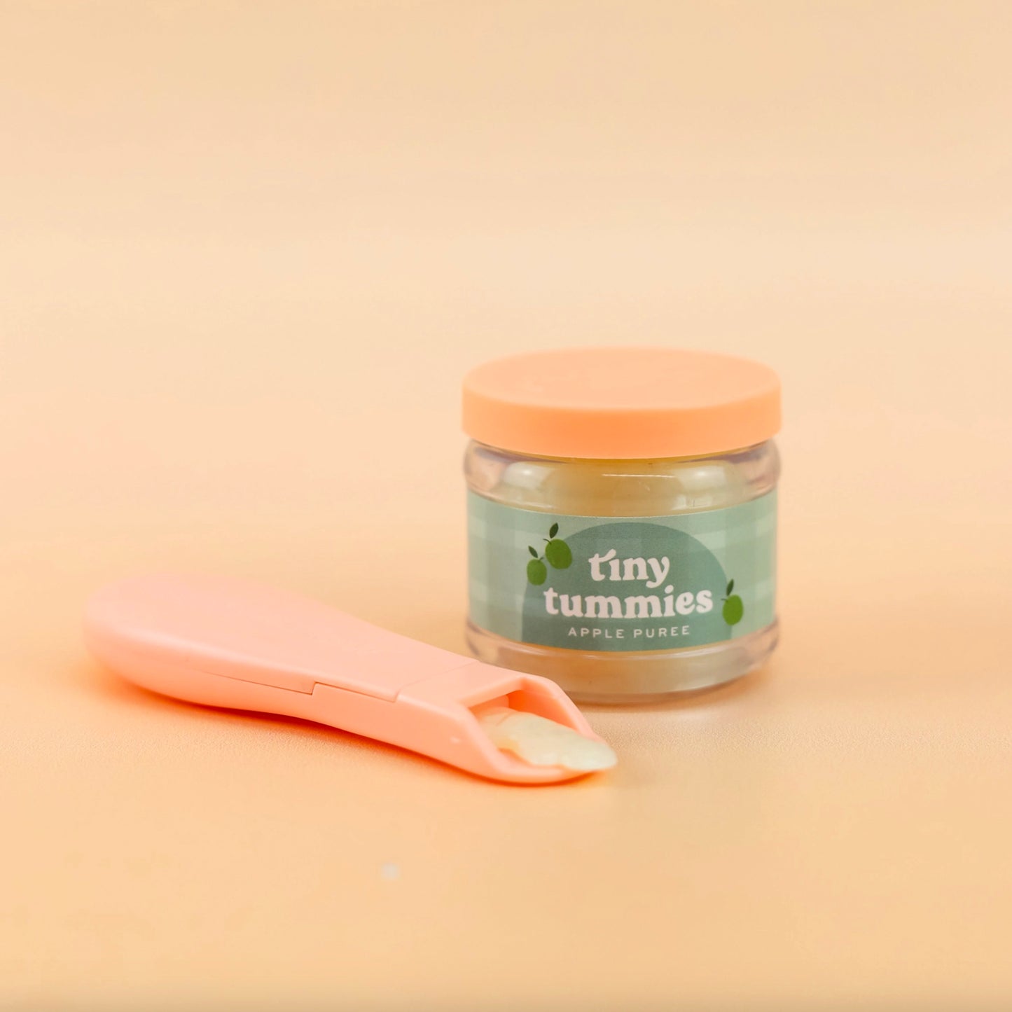 Tiny Tummies Food Jar & Spoon Set - Apple Puree
