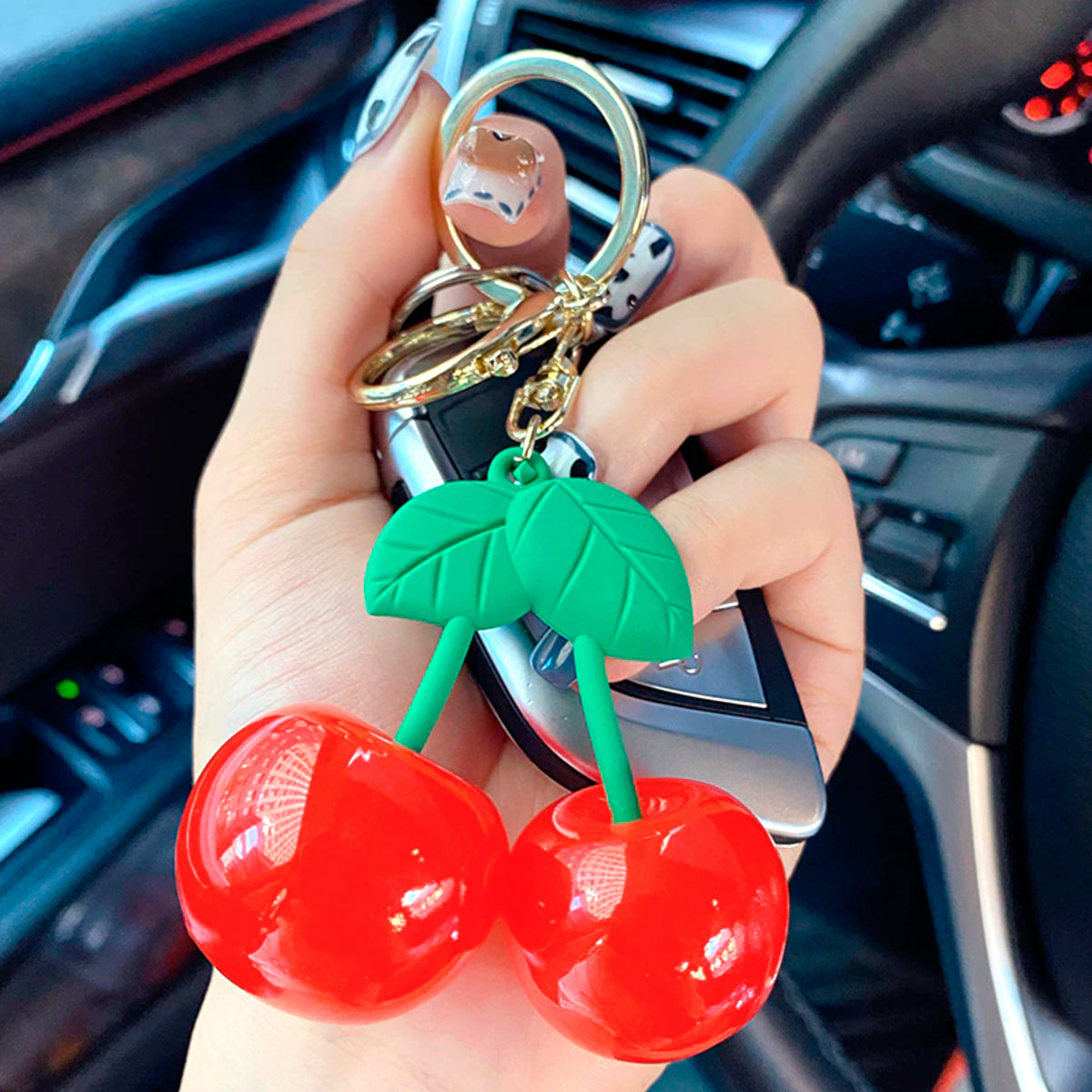 Juicy Cherry Keychain Charm