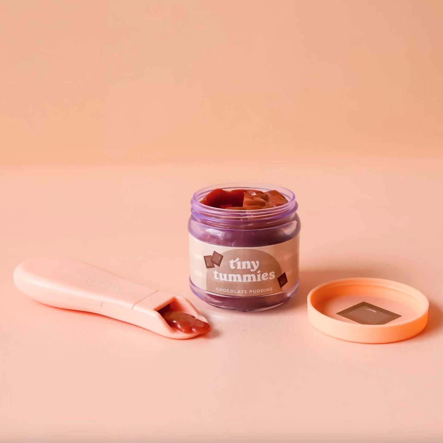 Tiny Tummies Food Jar & Spoon Set - Chocolate Pudding