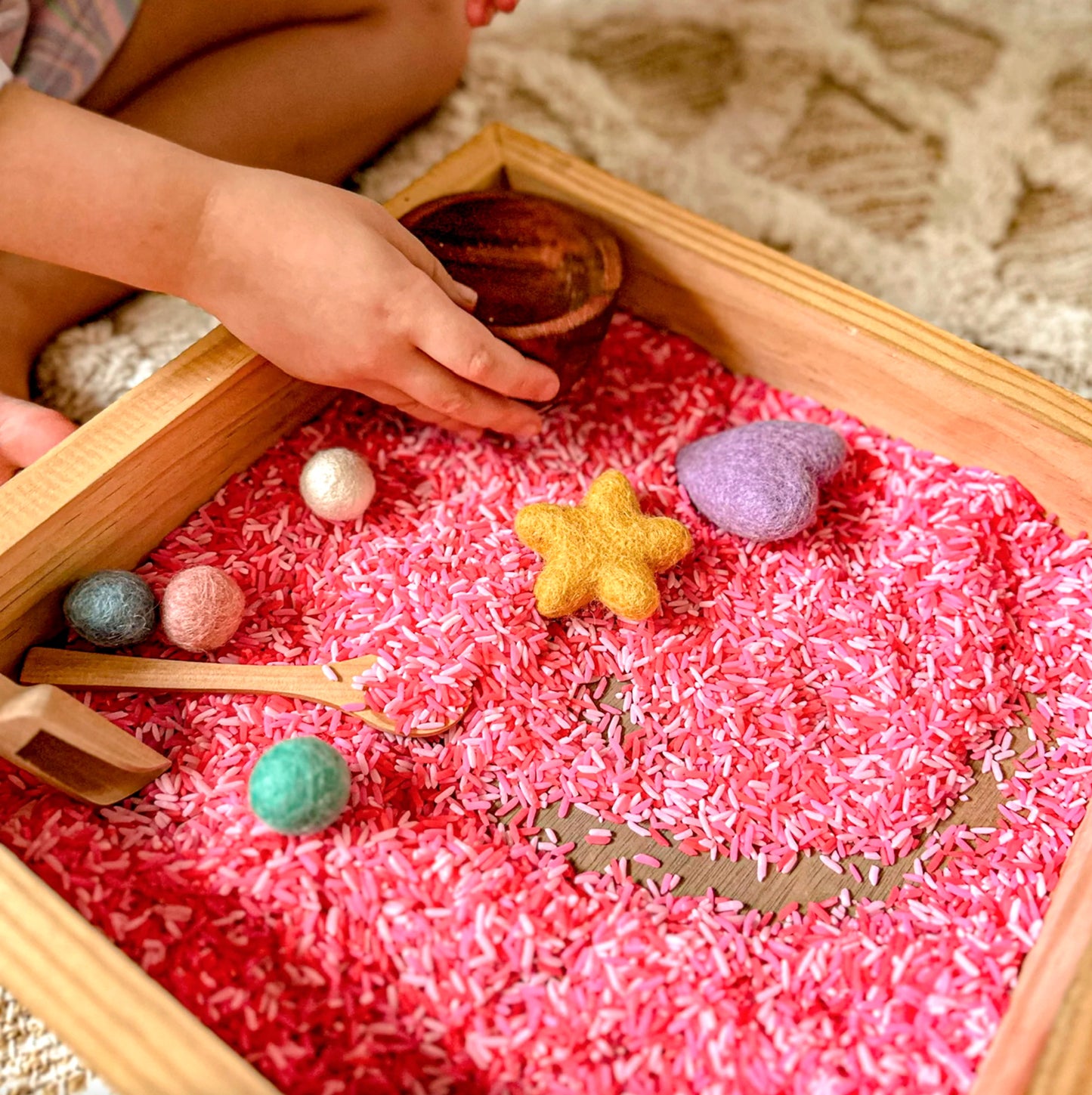 Sensory Rice - Flamingo