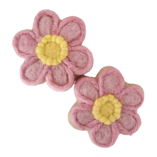 Felt Flower Biscuits - Set of 2
