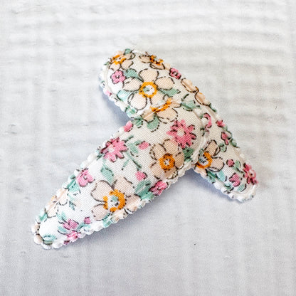 Elsie Vintage Fabric Snap Hair Clips - Set of 2