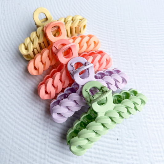 Molly Braided Pastel Hair Claw Clip