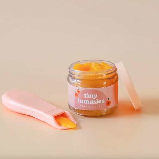 Tiny Tummies Food Jar & Spoon Set - Peach Jelly