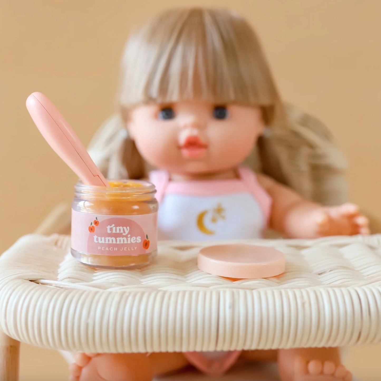 Tiny Tummies Food Jar & Spoon Set - Peach Jelly