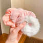 Pretty In Pink Plush Scrunchies - Set of 7