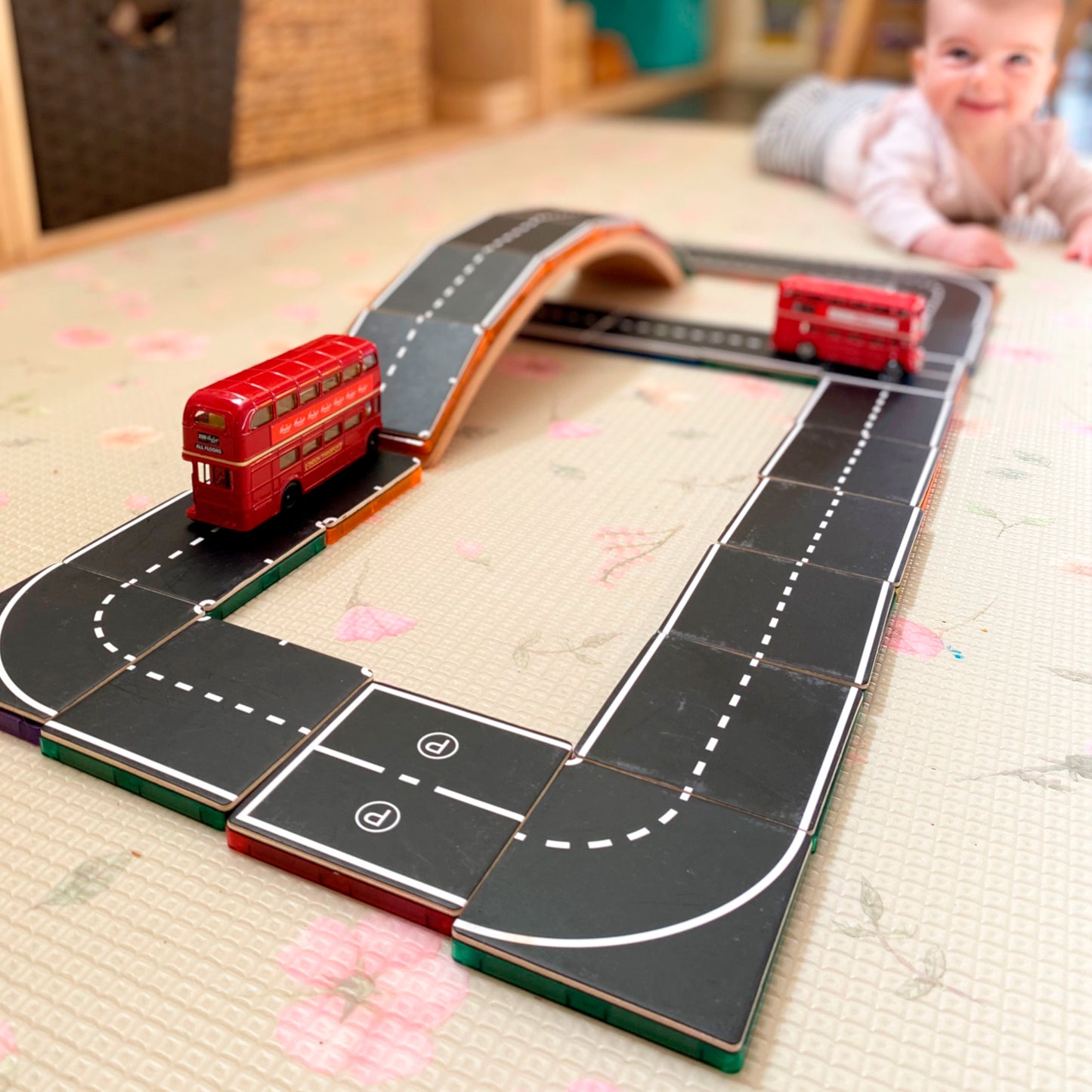 Learn & Grow Magnetic Tile Topper - Road Pack (40 Pieces)