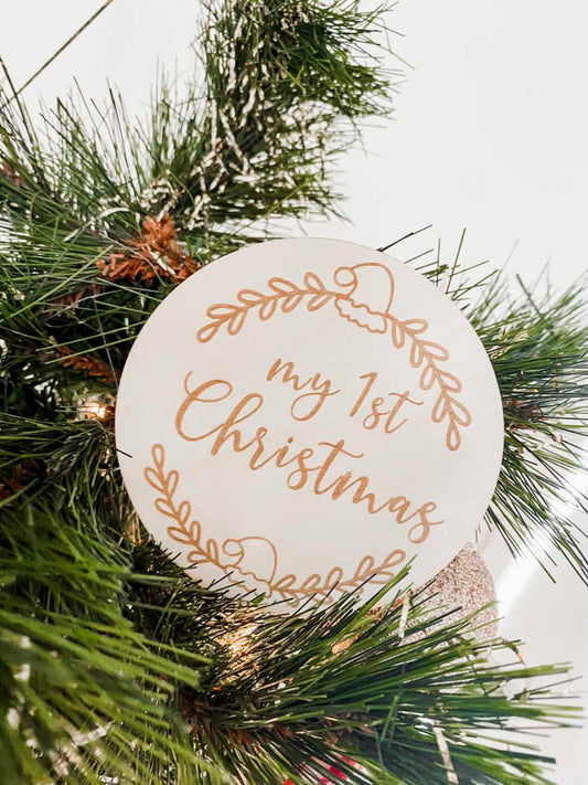 My 1st Christmas Wooden Milestone Disc