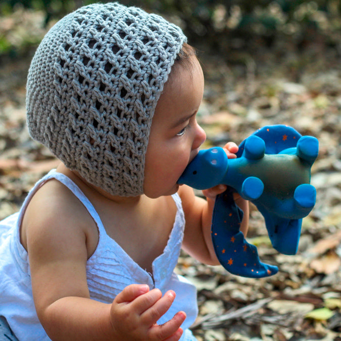 Midnight Dragon Natural Rubber Baby Rattle