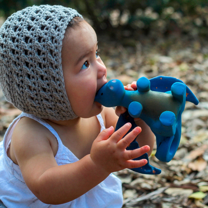 Midnight Dragon Natural Rubber Baby Rattle