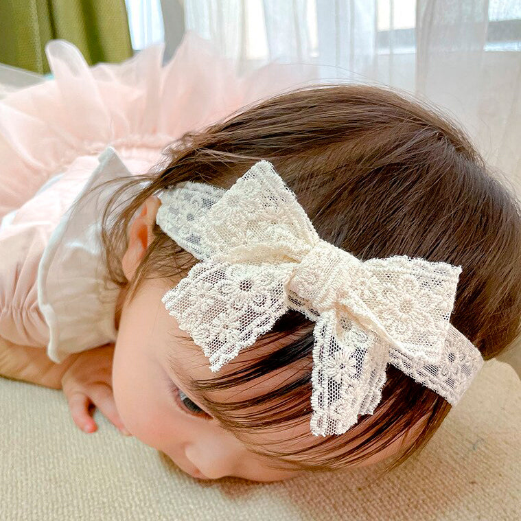 Abigail Vintage Lace Bow Headband