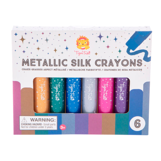 Metallic Silk Crayons - Set of 6