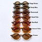 Sammie Leopard Retro Round Sunglasses