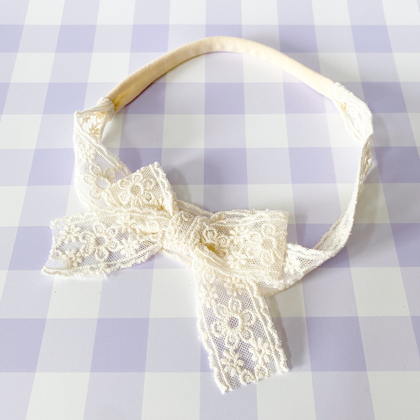 Abigail Vintage Lace Bow Headband