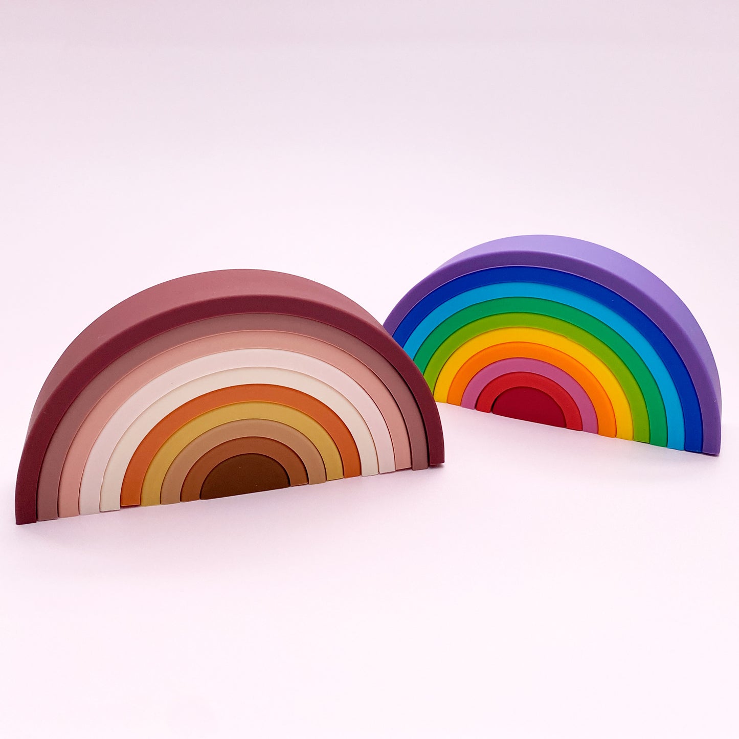 Silicone Rainbow Stacker Large - Earthy