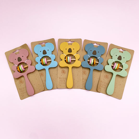 Koala Silicone Baby Rattle & Teether