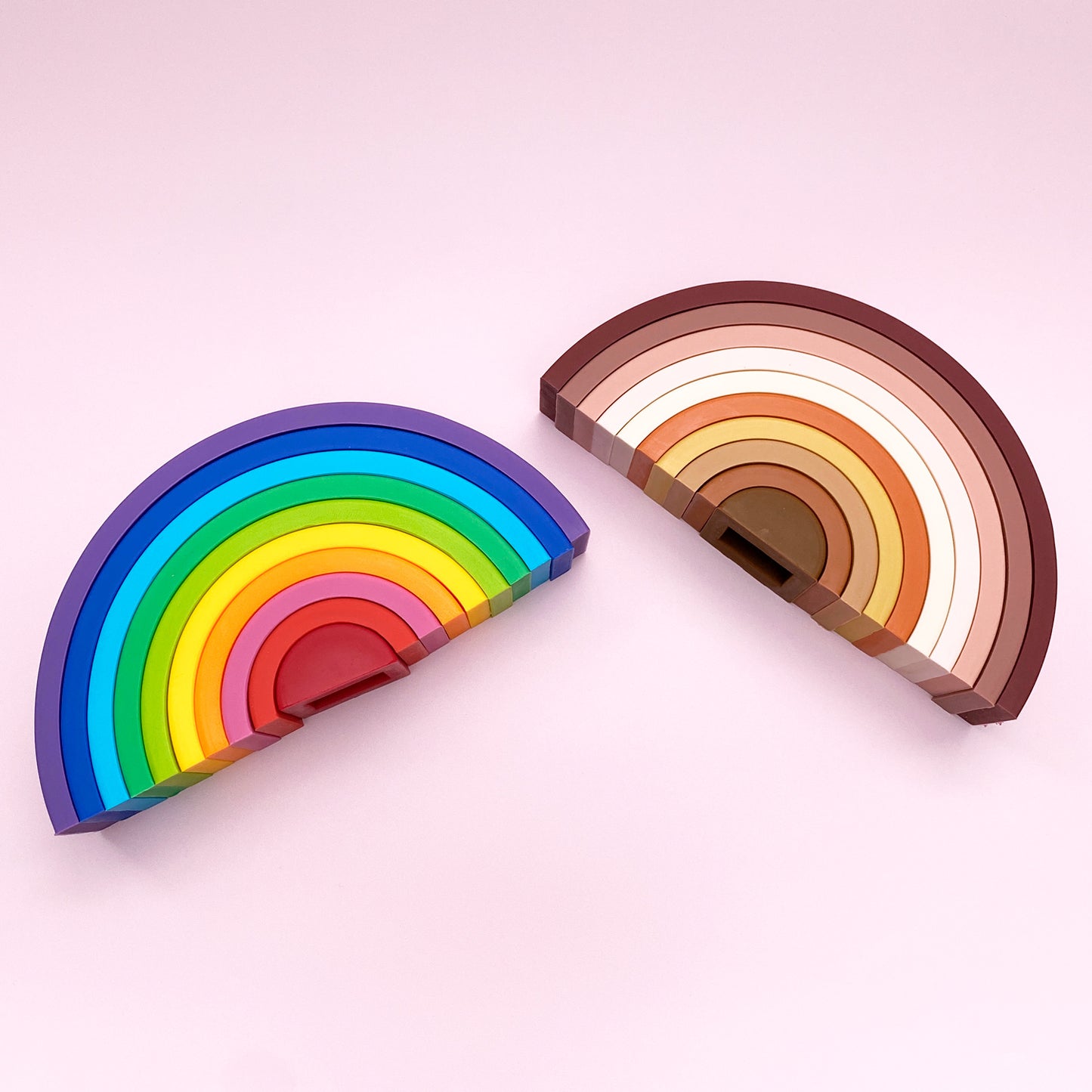Silicone Rainbow Stacker Large - Earthy