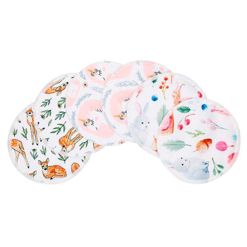 Reusable Bamboo Nursing Breast Pads - Set of 6