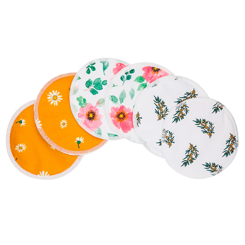 Reusable Bamboo Nursing Breast Pads - Set of 6