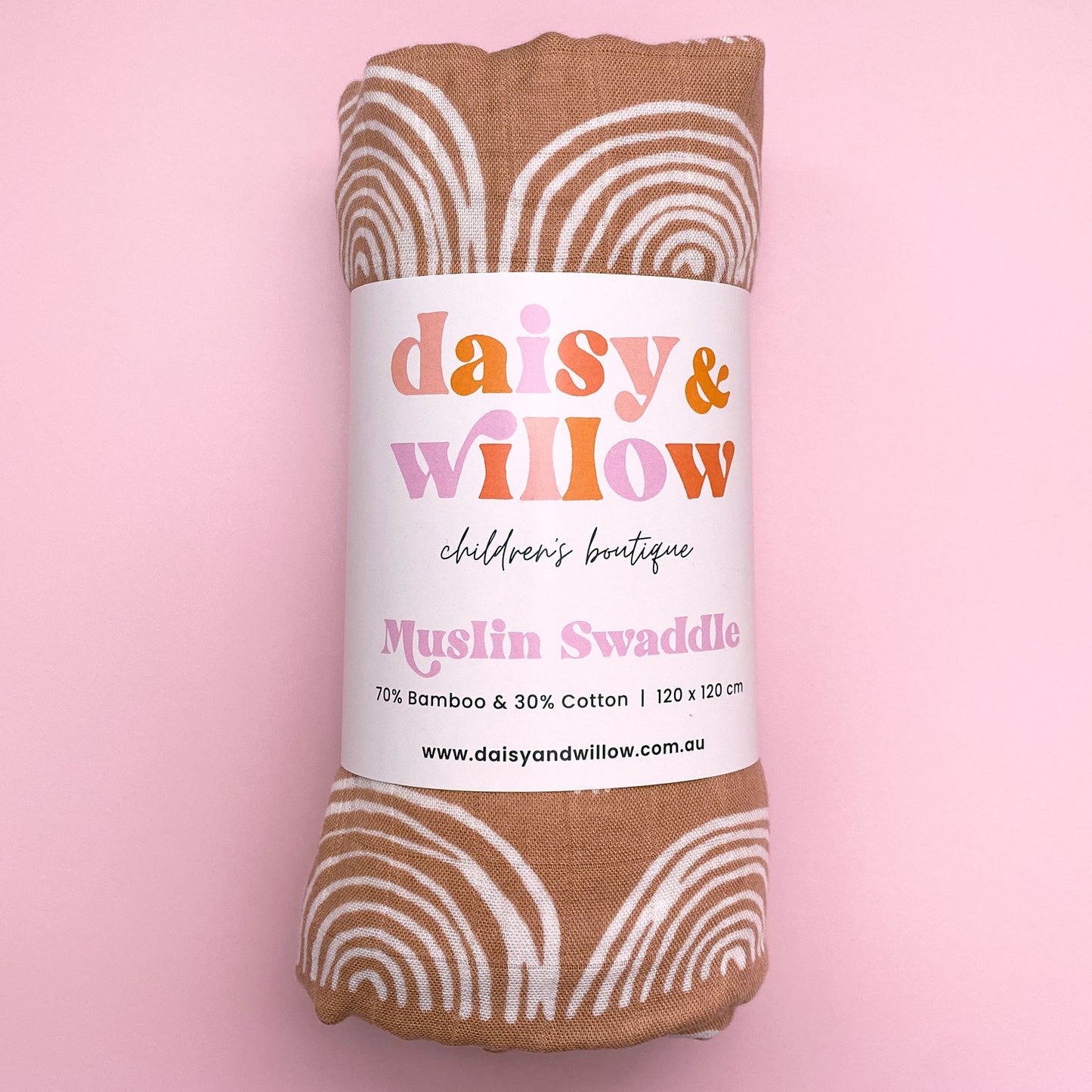 Muslin Baby Swaddle - Boho Rainbow