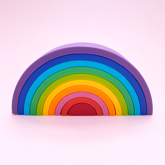 Silicone Rainbow Stacker Large - Bright