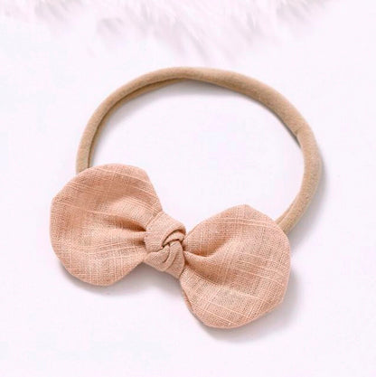 Maggie Linen Mini Bow Headband