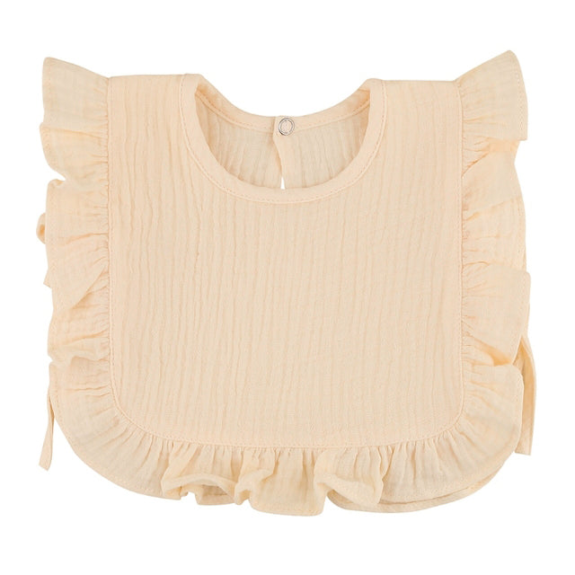 Nellie Ruffle Frill Muslin Bib