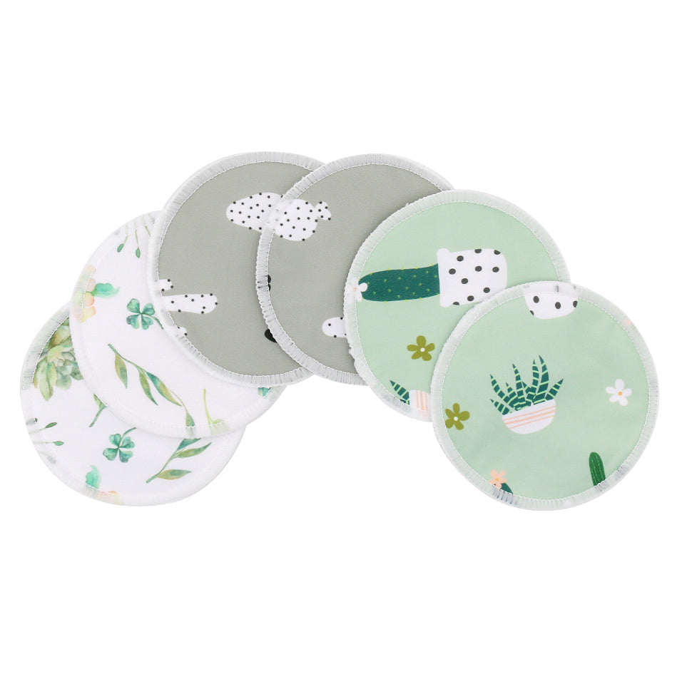 Reusable Bamboo Nursing Breast Pads - Set of 6