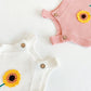 Clementine Sunflower Knitted Romper