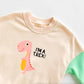I'm A T-Rex Dinosaur Colourblock Long Sleeve Romper