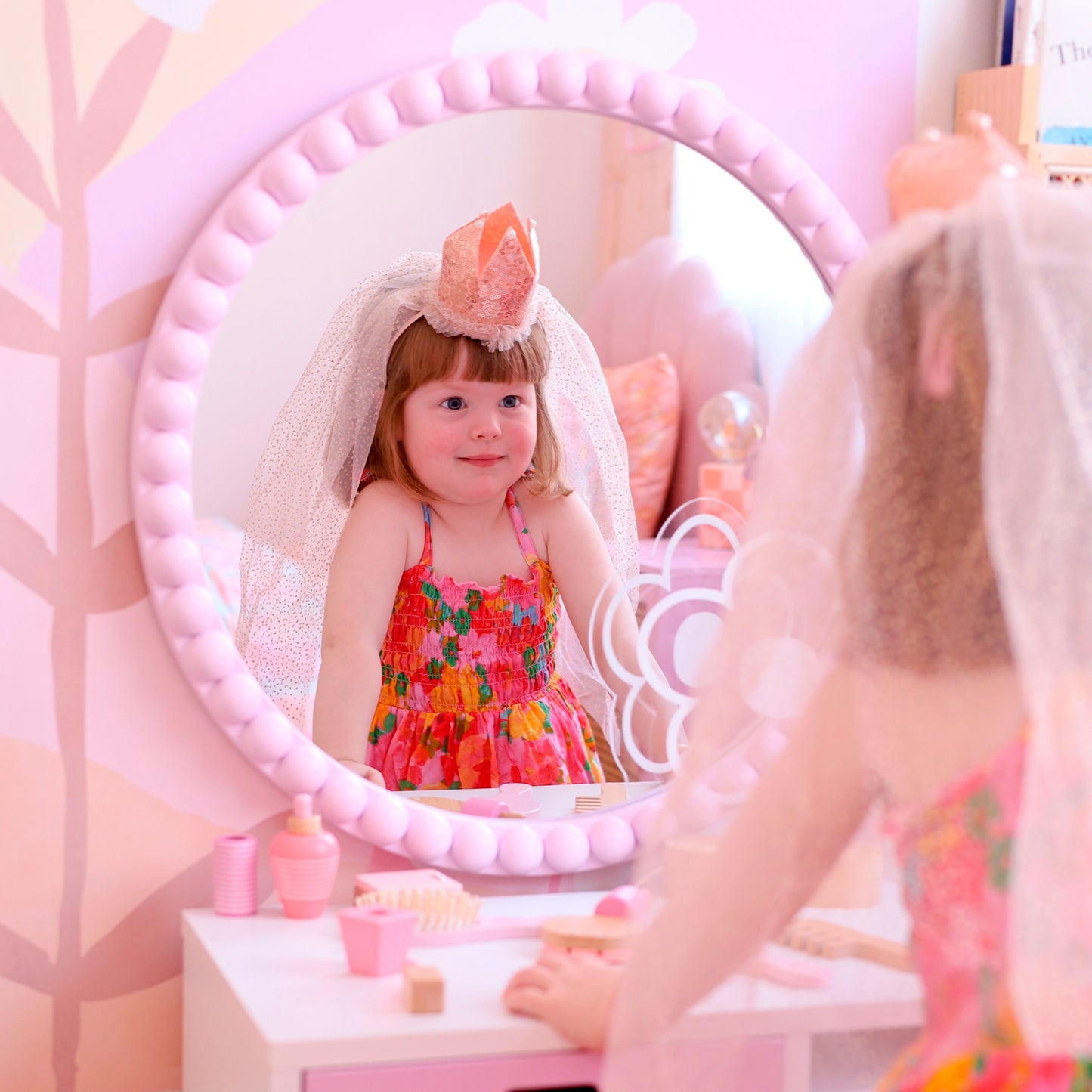Princess Crown Headband with Veil