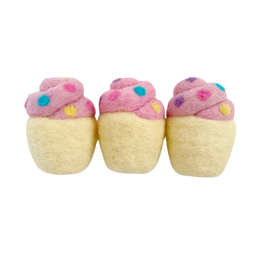 Felt Cupcakes - Set of 3