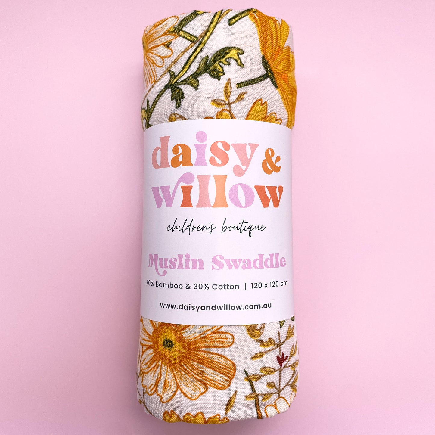 Muslin Baby Swaddle - Daisies