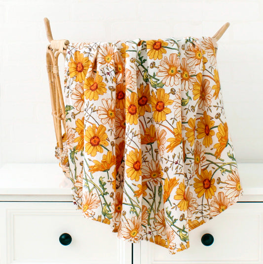 Muslin Baby Swaddle - Daisies