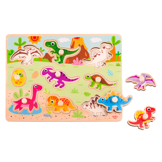 Dinosaur Wooden Peg Puzzle