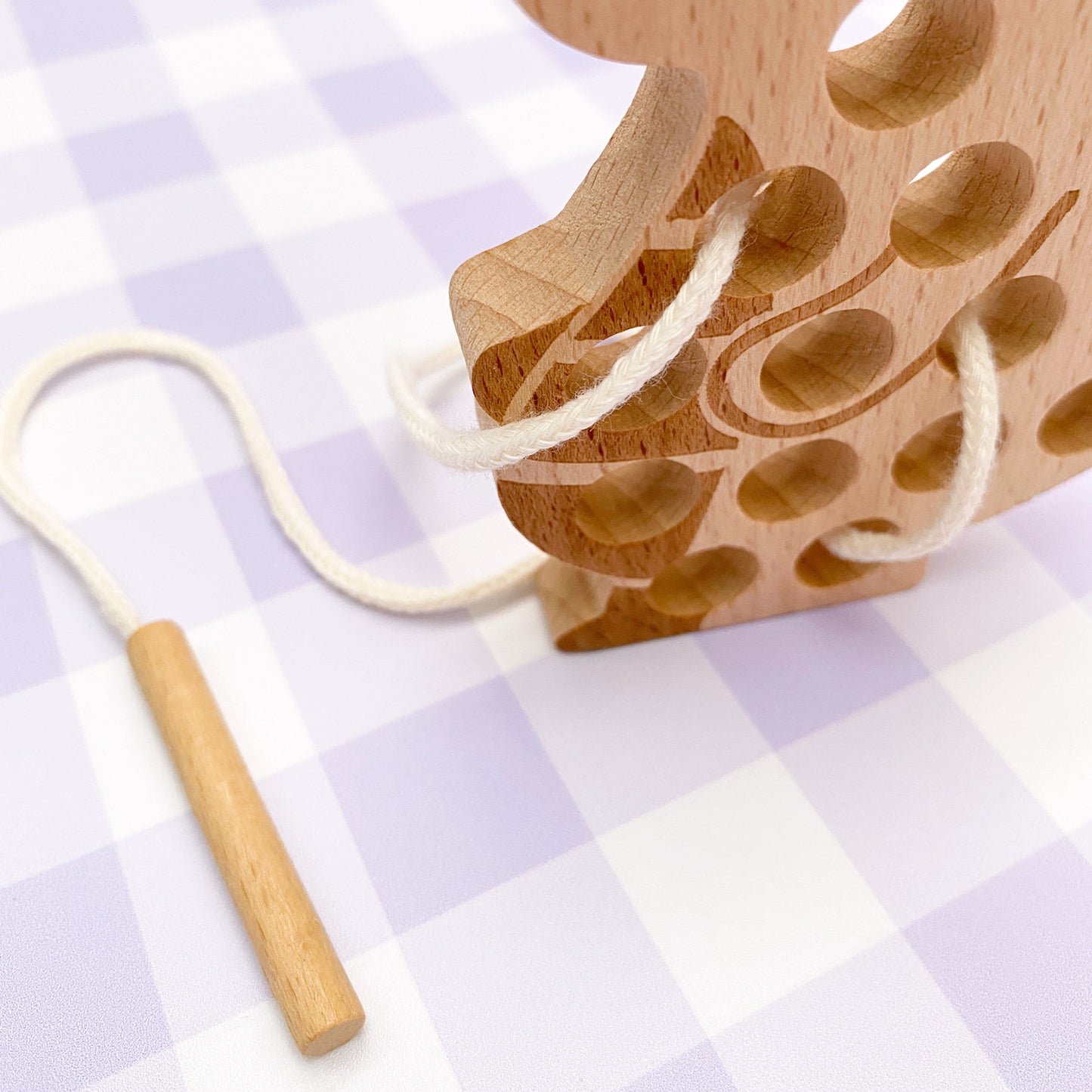 Wooden Dinosaur Threading Toy