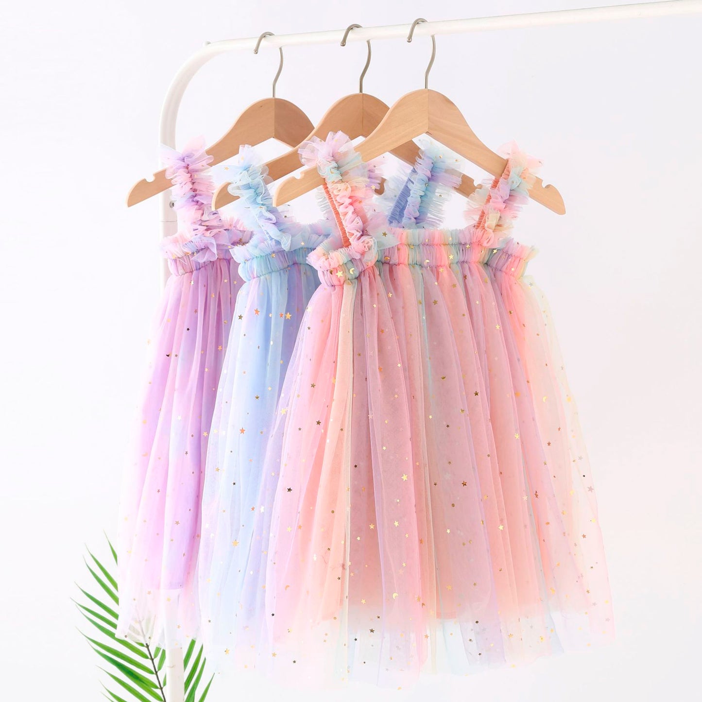 Olette Rainbow Sparkle Tulle Dress