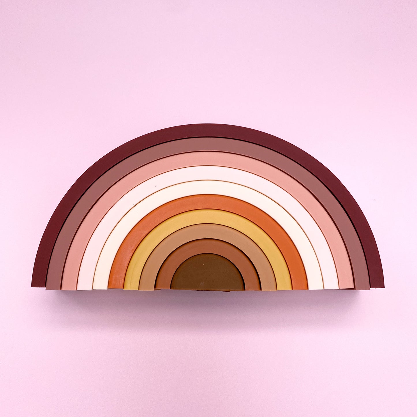 Silicone Rainbow Stacker Large - Earthy