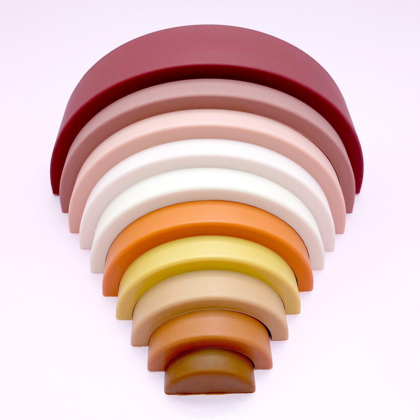 Silicone Rainbow Stacker Large - Earthy