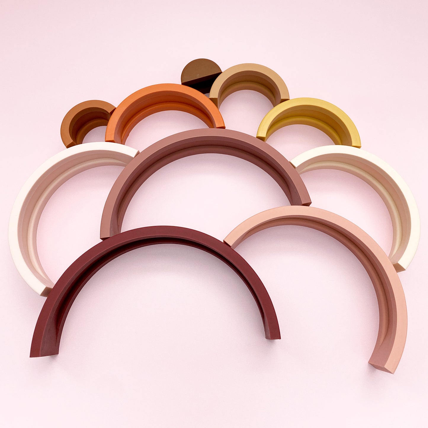 Silicone Rainbow Stacker Large - Earthy