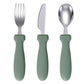Big Kid Silicone & Stainless Steel Cutlery - 3 Piece Set