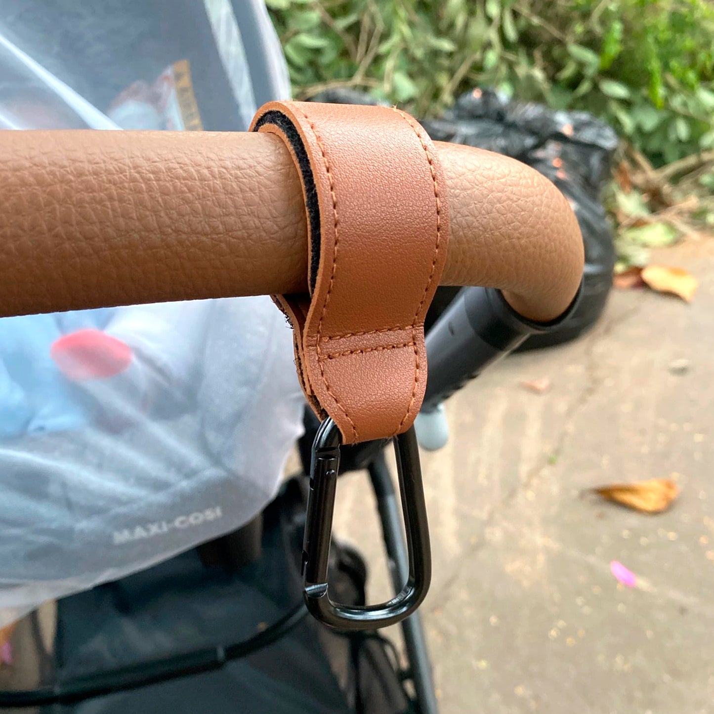 Vegan Leather Pram Hooks - Set of 2