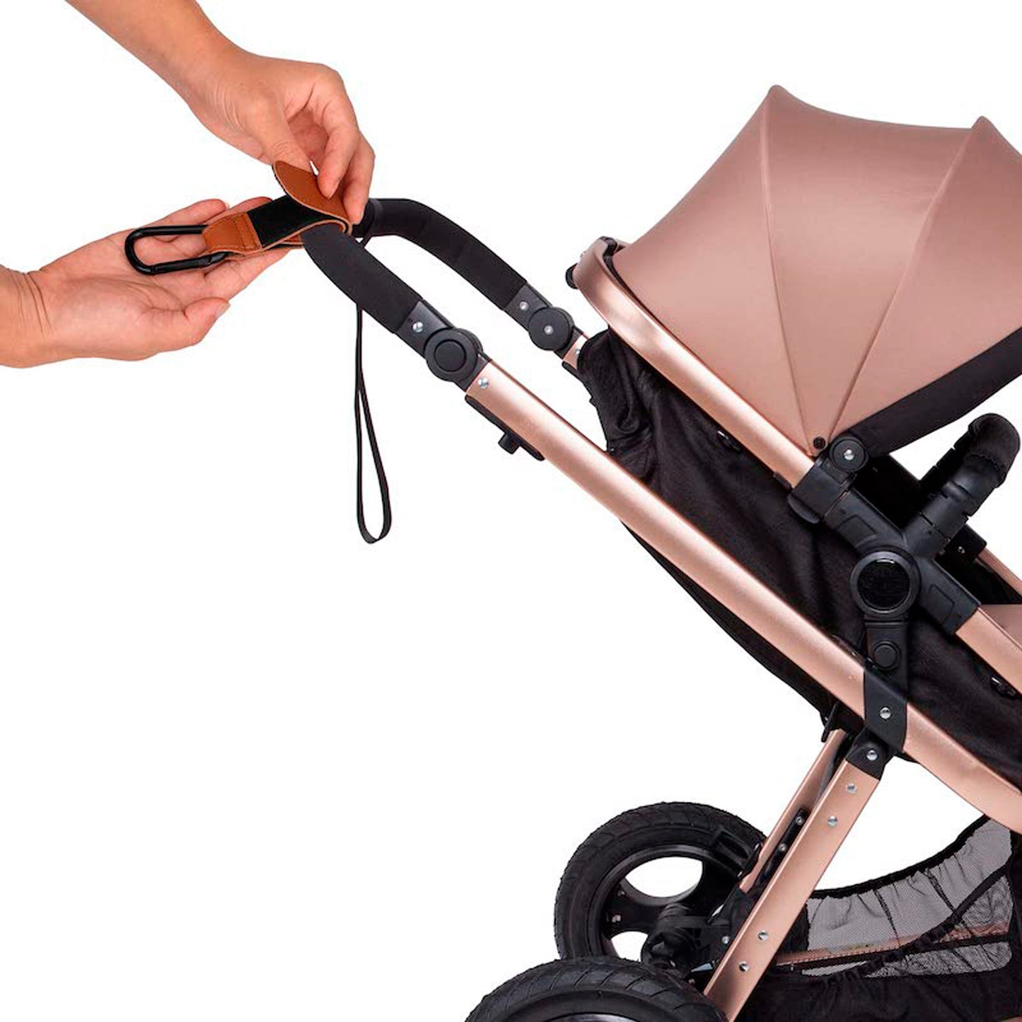 Vegan Leather Pram Hooks - Set of 2